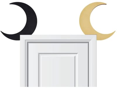Cosensi - Dailygoods - 2 Stuks Houten Maan Decoraties voor Deur en Hoek
