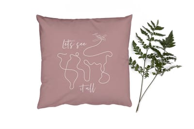 Sierkussens - Kussentjes Woonkamer - 40x40 cm - Spreuken - Quotes - Let's see it all - Vliegen
