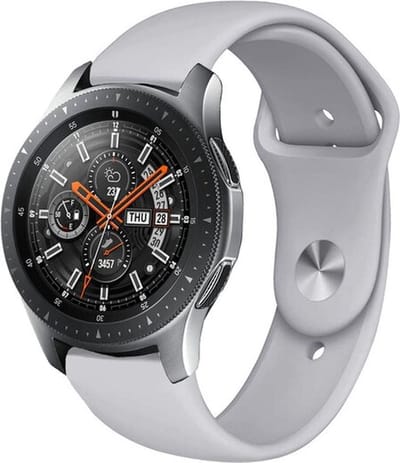 By Qubix - Geschikt voor Garmin bandje - Geschikt voor Garmin Vivoactive 4 / 4L - Rubberen sportband - Grijs - Smartwatch bandje 22mm