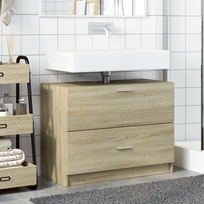 vidaXL - Wastafelkast - 78x37x59 - cm - bewerkt - hout - sonoma - eikenkleurig