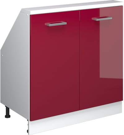 Vicco Rion Kast voor schuine wand – met 2 deuren Rode hoogglans