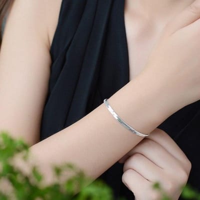 925 Sterling Zilveren Slangenketting Vriendschapsarmband Enkelbandje Damesfeest Bruiloft Sieraden gray