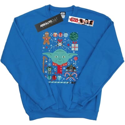 Star Wars Heren Yoda Kerst Sweatshirt (Koningsblauw)