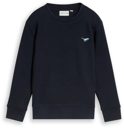 Tom Tailor - Sweatshirt met dinosaurusborduursel - Maat 92/98 - sky captain blue