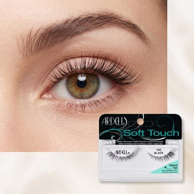 Kunstwimpers op een strookje, Natural Soft Touch 150, Ardell, zwart, 1 paar
