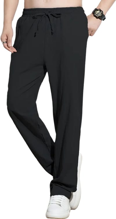 Livano Linnen Broek Heren - Zomerbroek - Volwassenen - Lange Broek - Pantalon - Strandbroek - Zomer - Ibiza Stijl - Zwart - Maat S