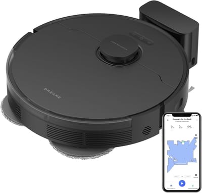 Dreame L10s Pro Gen 3 - Robotstofzuiger met Dweilfunctie - Krachtige Tapijtreiniging - Objectdetectie en vermijding - Geschikt voor huisdierharen Zwart