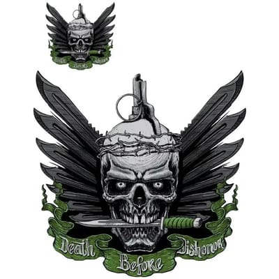 Stickers Lethal Threat Death Before Dishonor