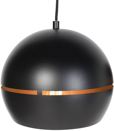 QAZQA Buell hl - Industriele Hanglamp voor boven de eettafel | in eetkamer - 3 lichts - L 1100 mm - Zwart Goud - Industrieel - Woonkamer | Slaapkamer