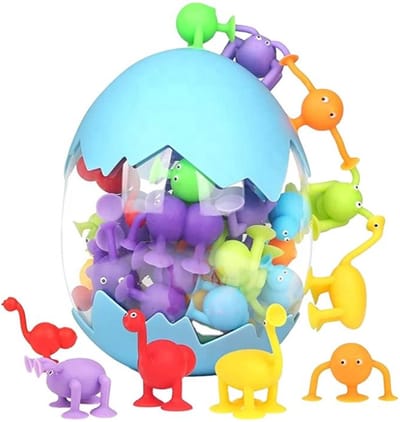 Squigz Blauw - Sensorisch - Sensory - Zuignap - Pop It Speelgoed - Baby Speelgoed - Bad Speelgoed - Educatieve Loose Parts - Kleurrijke figuurtjes - 38 stuks