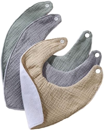 MTTProducts - Baby Bibs - Absorbent - Set van 3 - Katoenen Neckerchiefs - Geschikt voor Jongens en Meisjes - Type 3