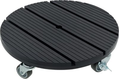 Weerbestendige Plantenroller voor Binnen en Buiten - Draagkracht 80kg, Rond, Antraciet