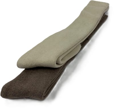 Marco Rossi Alpaca Overknee Kousen - Wintersokken - Warme sokken - Kniekousen - Wollensokken - Thermo sokken - Beige / Bruin - 2 Paar - Maat 35-38
