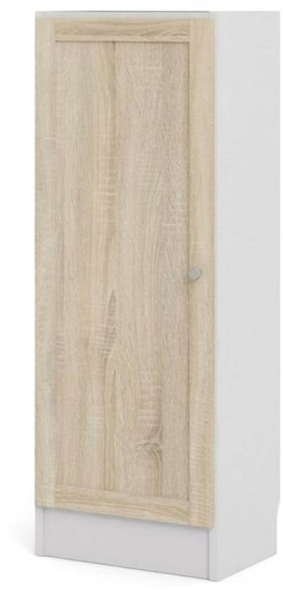 Base wandkast 1 deur wit, eiken structuur decor.