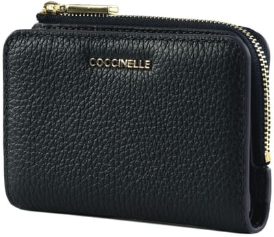 COCCINELLE Leren portemonnee Metallic Soft Wallet Midnight Blue donkerblauw