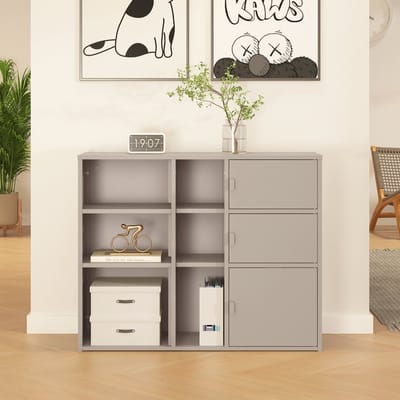 Archiefkast Kliri 81x100x32 cm camel [en.casa]
