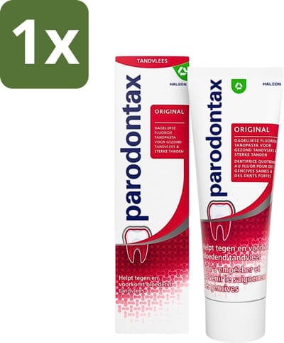 1 x Parodontax - Tandpasta - Original - Versterkt Tandvlees & Verwijdert Tandplak - 75 ml - Tandpasta - Tandvlees - Tandplak - Bloedend Tandvlees - Fluoridetandpasta