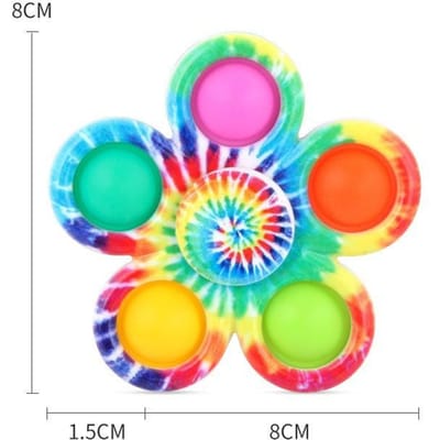Fidget Spinner Camouflage pour Enfants Cinq Doigts Bulle Silicone Rotatif Gyroscope du Bout des Doigts Adulte Libération du Stress Jouet Anti-Stress blue