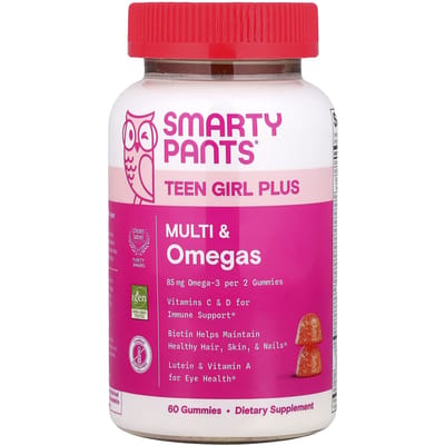 SmartyPants Tiener Meisje Plus Multi & Omega. Mango Sinaasappel, 60 Gummies