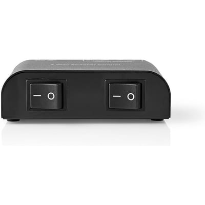 Nedis Speaker Control Box - 2 poort(en) - Klemmen - Luidspreker Impedantie: 4-16 Ohm - Maximale Belasting per Kanaal: 150 W - Aluminium - Zwart