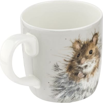Merkloos Porseleinen Mok 400ml met Muis Design - Perfect Cadeau