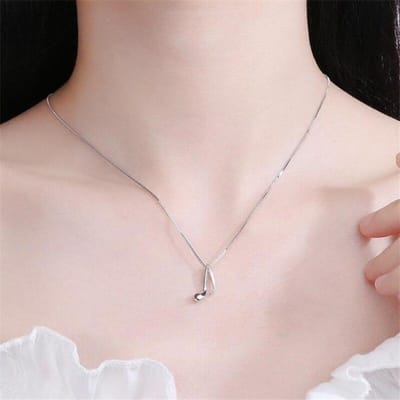 Collier pendentif créatif en argent sterling 925 pour femme, bijou tendance, simple, mat, mignon, cadeau d'anniversaire, Xl180 gray
