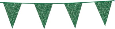 Glitter vlaggenlijn groen 6 meter.