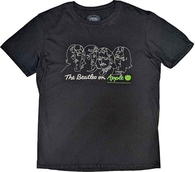 The Beatles - On Apple Heren T-shirt - M - Zwart