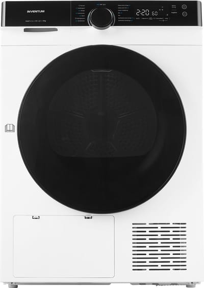 Inventum VDW8020W Wasdroger - 8kg - Warmtepompdroger - UV-hygiënefunctie - Energielabel D - Wit