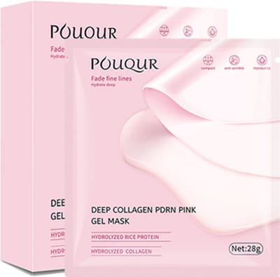 Bio-Collagen PDRN Pink Face Mask 5pcs– Anti-Rimpel & Hydraterend Hydrogel Masker