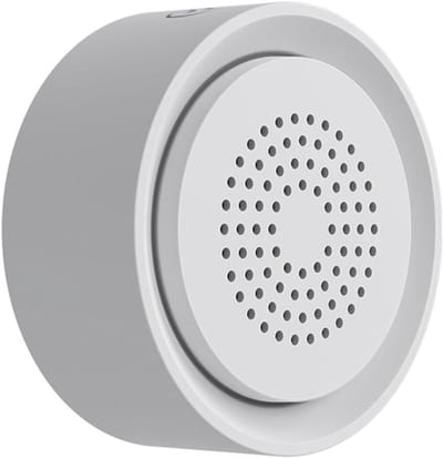 Huis Beveiliging - Slim Alarm - Veiligheid Vergroten - Draadloze Sirene - 68x68x33mm - Wit