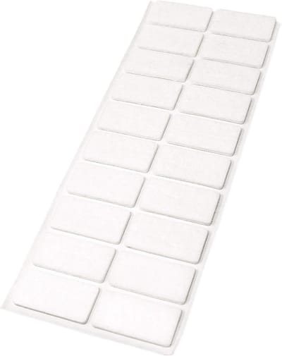 Zelfklevende Viltglijders - 20 Stuks - Meubel- en Vloerbescherming - Rechthoekig - 20x40 mm - Wit