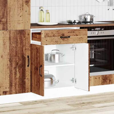 vidaXL - Onderkast - Kalmar - bewerkt - hout - oud - houtkleurig