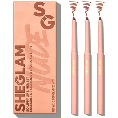 So Lippy Lip Liner Set - Au Naturel 3 stuks/set Zachte matte nude lipliner potlood Hoog gepigmenteerd Gemakkelijk te gebruiken Zijdezachte contour tint Lip make-up Bruine nude lipliner Lip Combo Merk Beauty Make-up Gezichtsverf Cosmetica voor vrouwen en meisjes Perfect voor winter en lente Ideaal voor Y2K Fancy Fashion Geschikt als verjaardagscadeau Valentijnsdagcadeau Klaar voor raveparty's Beste kleur
