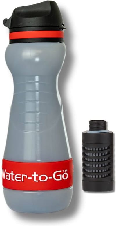 WatertoGo Waterfilter Waterfles Drinkfles 55cl Active Milieubewust Rood Veilig Water Drinken