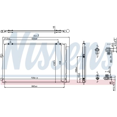 Condensator, airconditioning NISSENS 940349