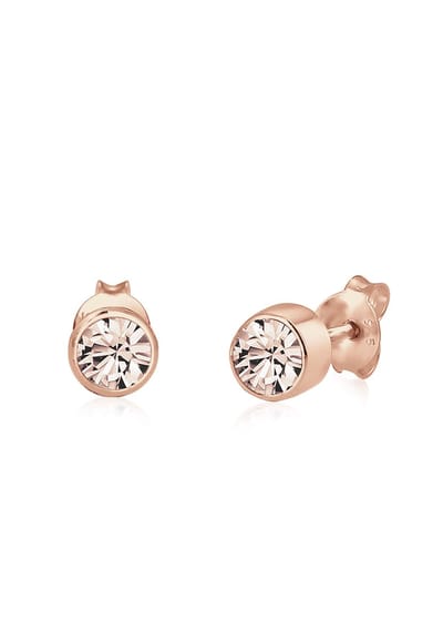 Elli - Oorbellen - Elli Oorbellen Dames Klassiek met Kristallen in 925 Sterling Zilver - Dames
