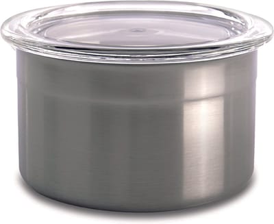 Essentials Voorraaddoos met deksel uit acryl 8 x 6cm - Grijs -