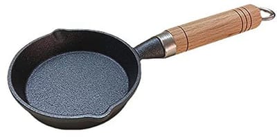 Gietijzeren Mini Koekenpan Met Hittebestendige Handgreep - Perfect Voor Fajitas, Omeletten, Tapas En Desserts - 15CM
