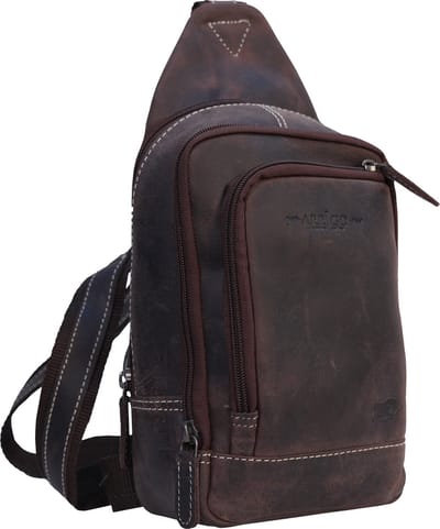 Crossbodytas Dames - Crossbodytas Heren - Slingbag - Crossbody Bag Bruin - Arrigo - 065B