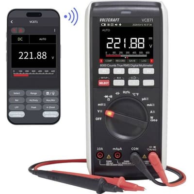 VOLTCRAFT VC871 Multimeter Kalibratie (ISO) Digitaal Datalogger, LoZ CAT III 1000 V, CAT IV 600 V Weergave (counts): 60000
