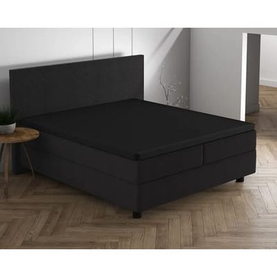 Dreamhouse Hoeslaken Topper Dubbel Jersey Zwart - 80/90 x 200/200 cm + 20 cm hoekhoogte