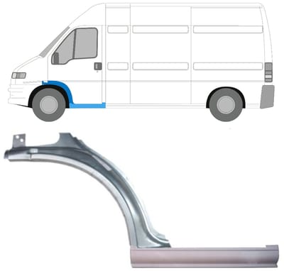 Reparatiepaneel dorpel + voorste spatbord voor Fiat Ducato 1994-2006 / Links