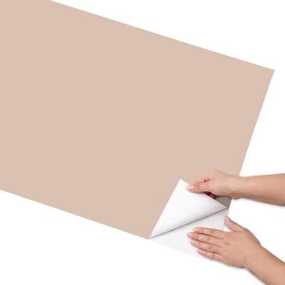 Coloray Meubel Wrap Folie - Beige Meubelfolie - 65x130 cm - Decoratiefolie Zelfklevend Warm beige - Meubelfolie Zelfklevend - Minimalist Meubelfolie - Wrapfolie Keuken - Wanddecoratie - Achtergronden en patronen