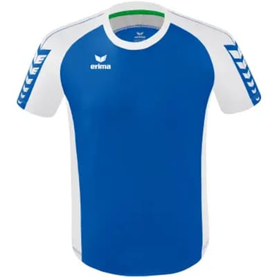 Erima Six Wings Shirt Korte Mouw Heren - Wit / New Royal | Maat: S