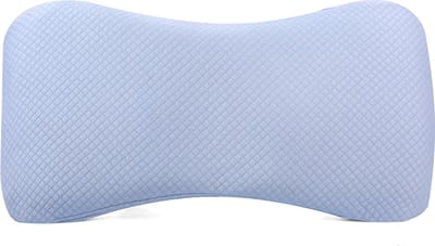 Groot Baby Kussen van Baby-Slofje - Hoofdkussen tegen Plat Hoofd - Ergonomische Kussen- 1-3 jaar - Traagschuim Vulling - Blauw