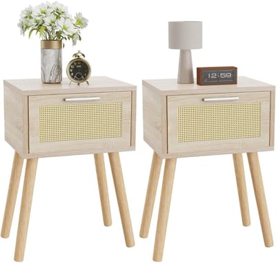 DailySupplies® Nachtkastje set van 2 - Nachtkastjes Industrieel - Kastje met Lades