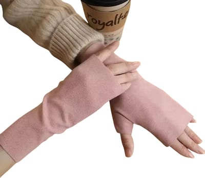 Vingerloze Handschoenen Dames Fluweel – Touchscreen Handschoenen Herfst Winter – Dunne Warme Polshandschoenen voor Fiets en Auto