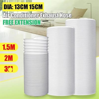 Afvoerslang Airco - Universele Slang - Draagbare Airco - Flexibel Verstelbaar - 13x150cm - Wit