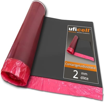 Laminaat contactgeluidsisolatie 2 mm dik met PE-folie - Geschikt voor vloerverwarming